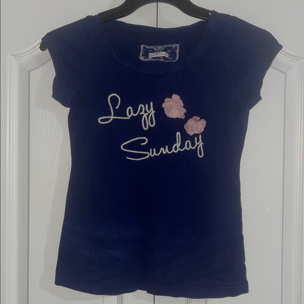 La Senza Blue top Lazy Sunday with Flowers 4